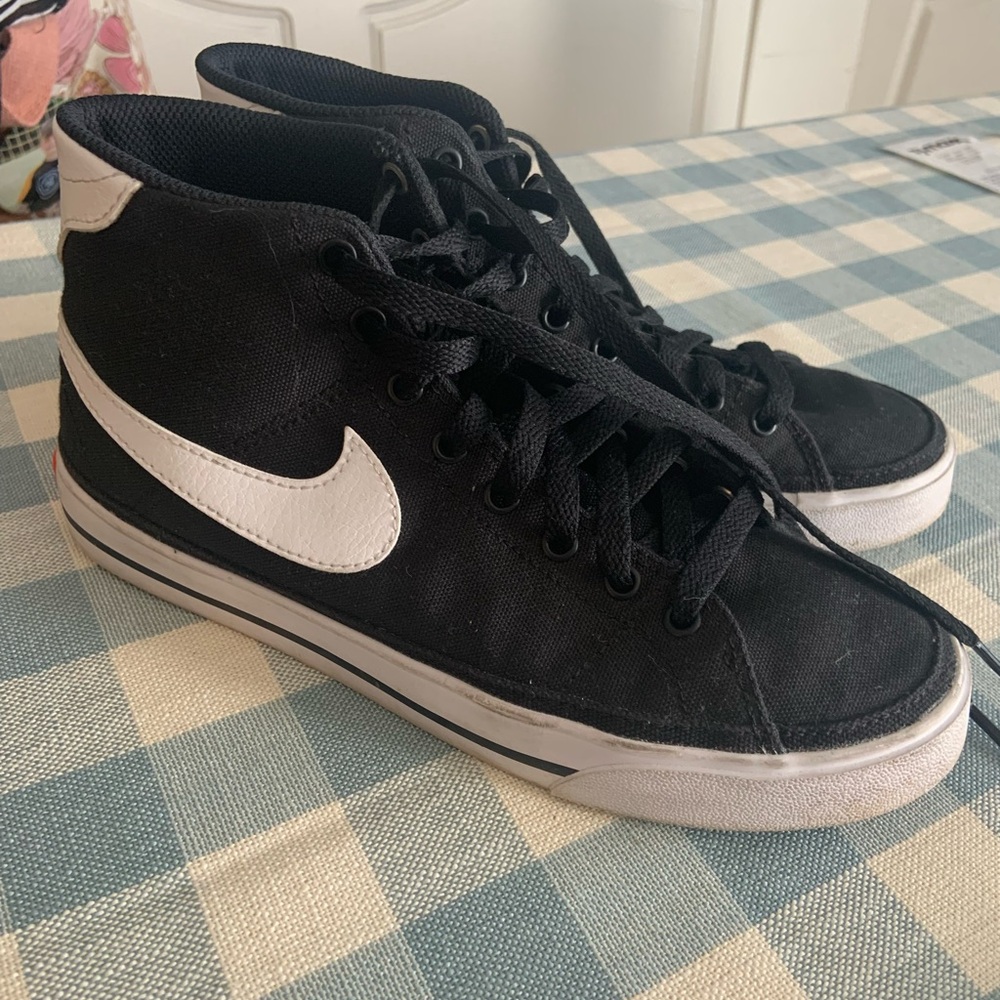 Nike Black and White High-Top Sneakers